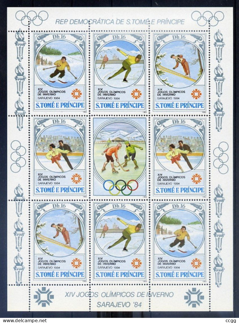 Olympische Spelen  1984 , Saint Thome Et Prince - Zegels In Vel Postfris - Winter 1984: Sarajevo