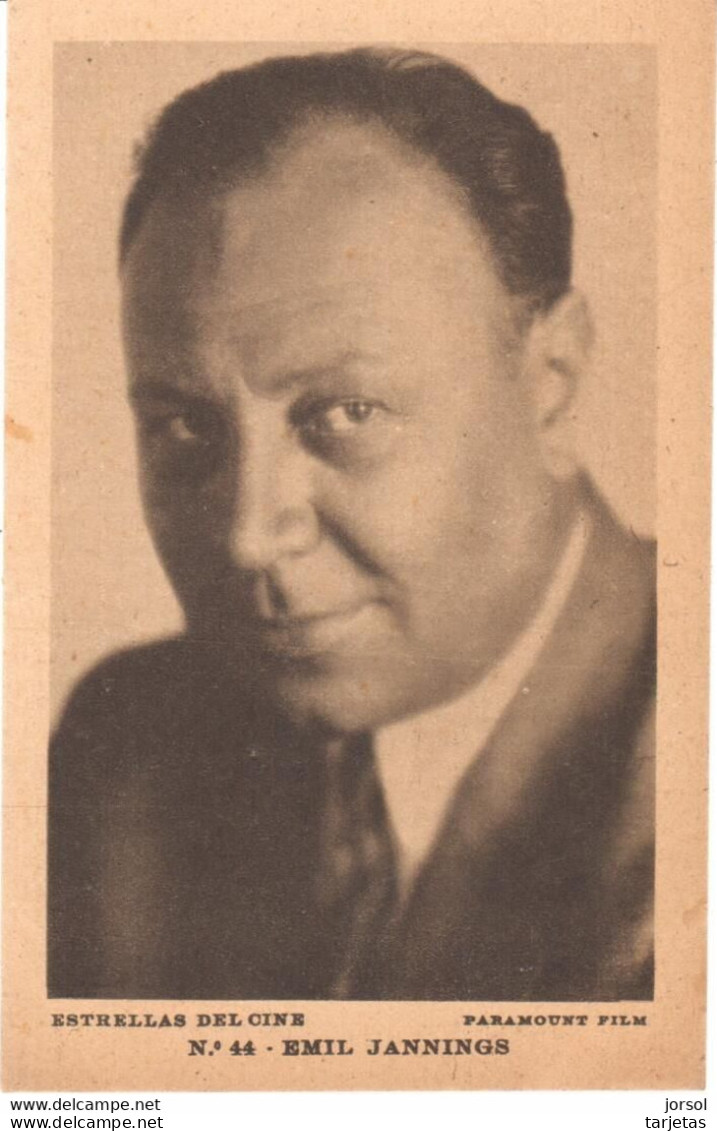 RAPOSTAL   FOTOGRAFIA   DEL ACTOR  EMIL  JANNINGS -PARAMUNT FILMS- - Photos