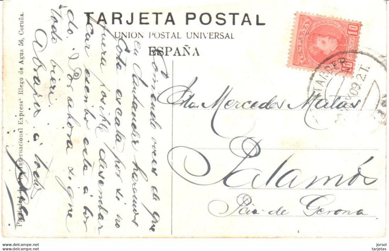 POSTAL   LA CORUÑA  -GALICIA  - VIRGEN DE LA PASTORIZA - La Coruña