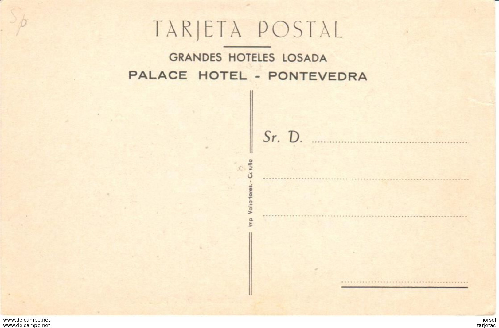 POSTAL    LA CORUñA  -GALICIA   - GRAN HOTEL DE FRANCIA - La Coruña