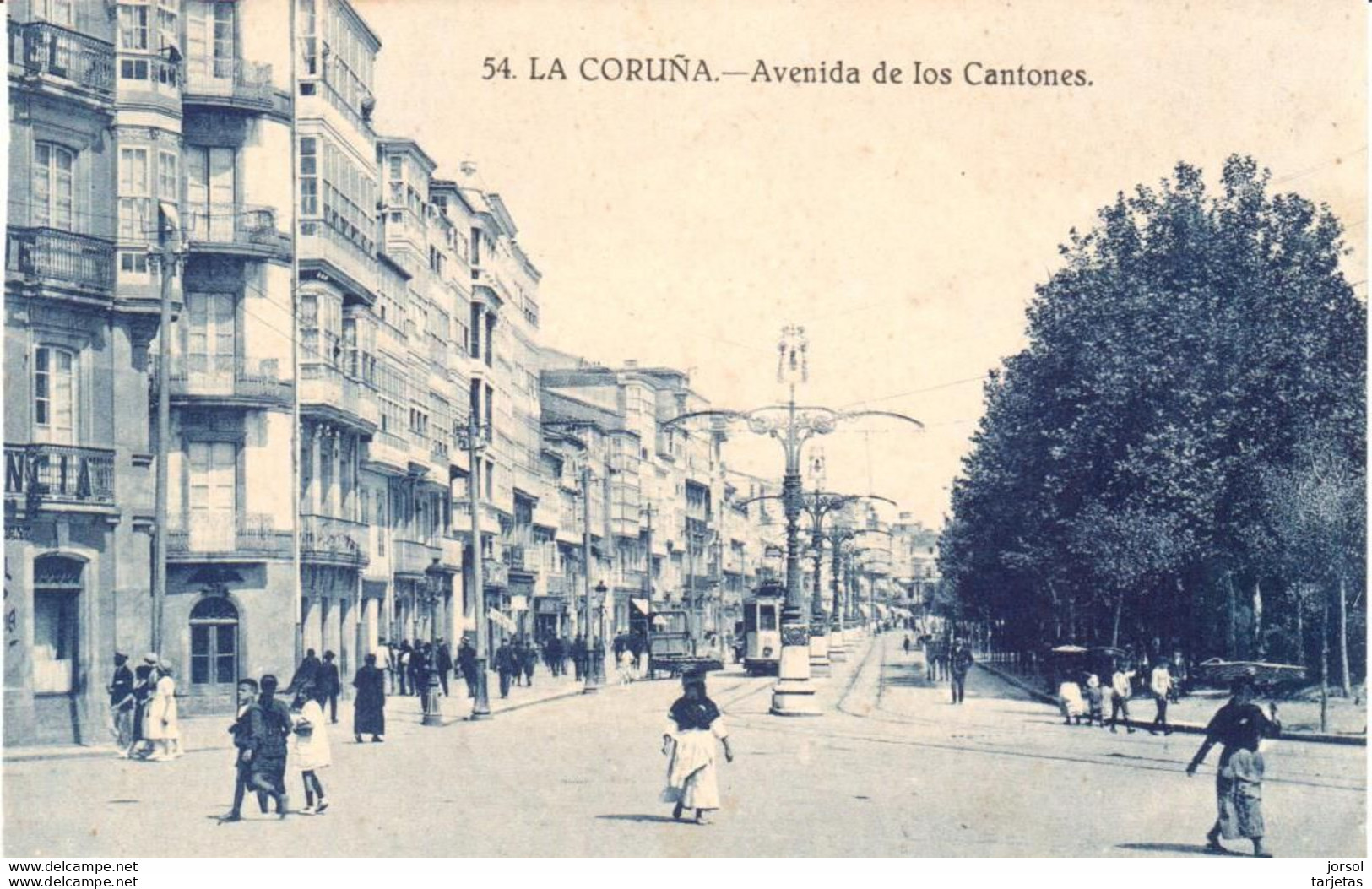 POSTAL   LA CORUÑA  -GALICIA  -AVENIDA DE LOS CANTONES - La Coruña