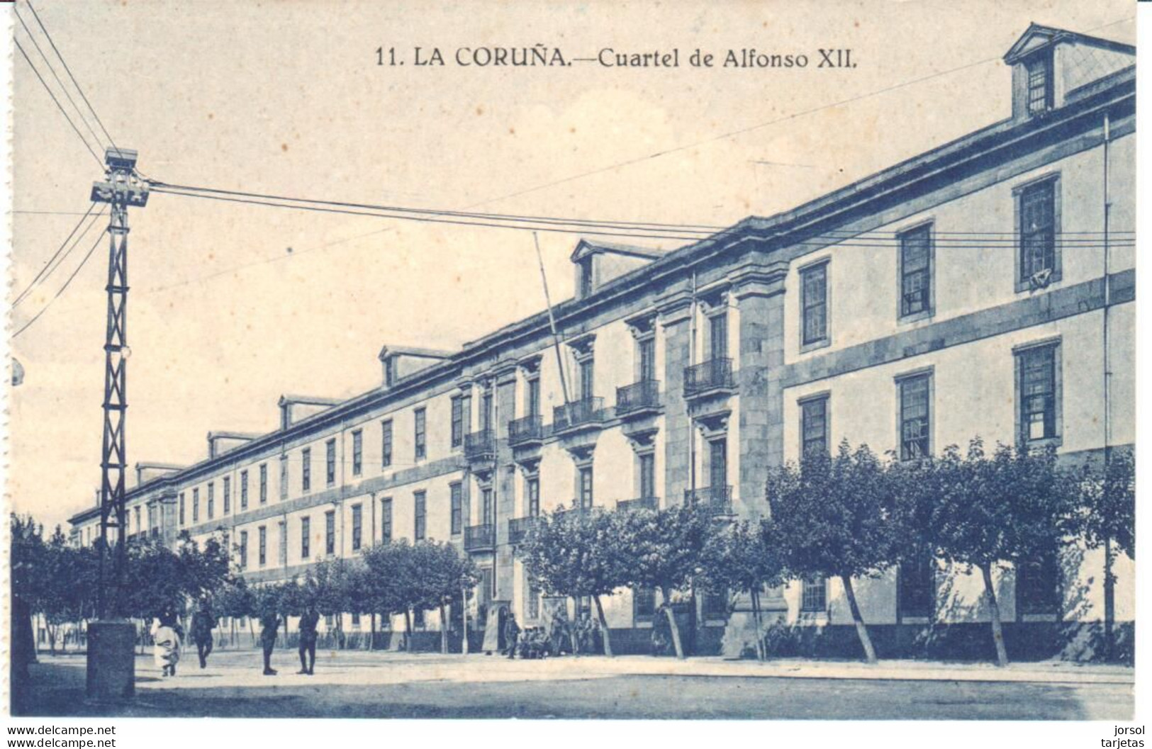 POSTAL   LA CORUÑA  -GALICIA  -CUARTEL DE ALFONSO XII - La Coruña