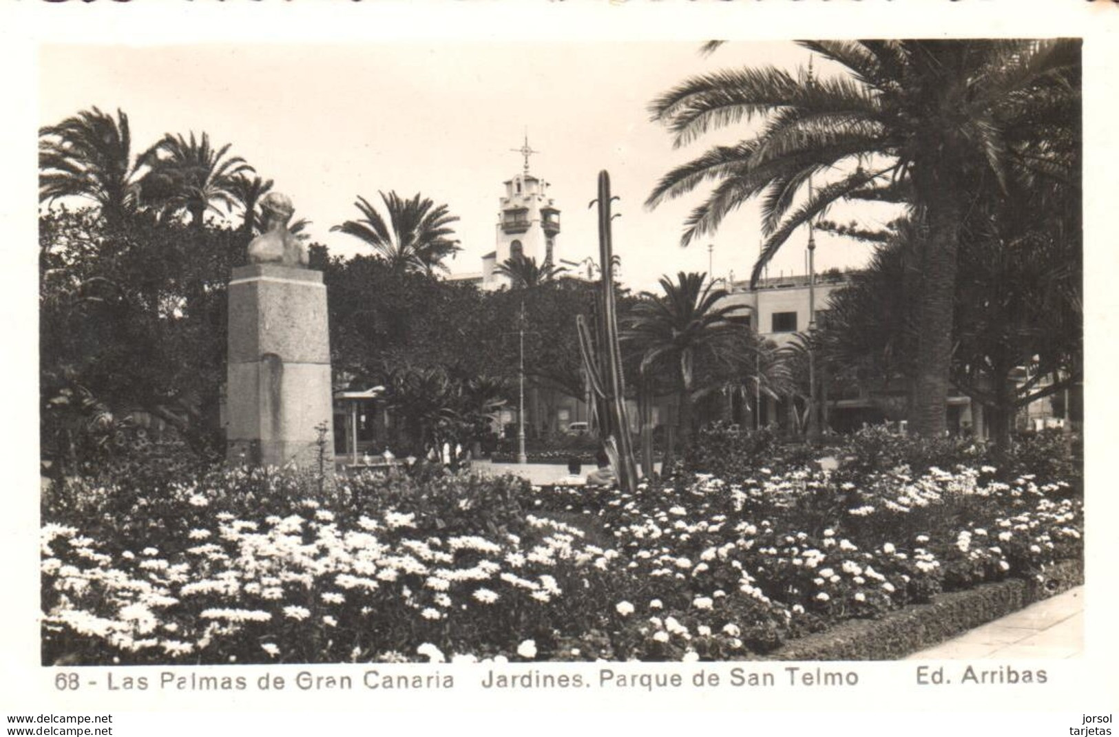 POSTAL    LAS PALMAS DE GRAN CANARIA  - JARDINES DEL PARQUE DE SAN TELMO  (ED.ARIIBAS) - La Palma