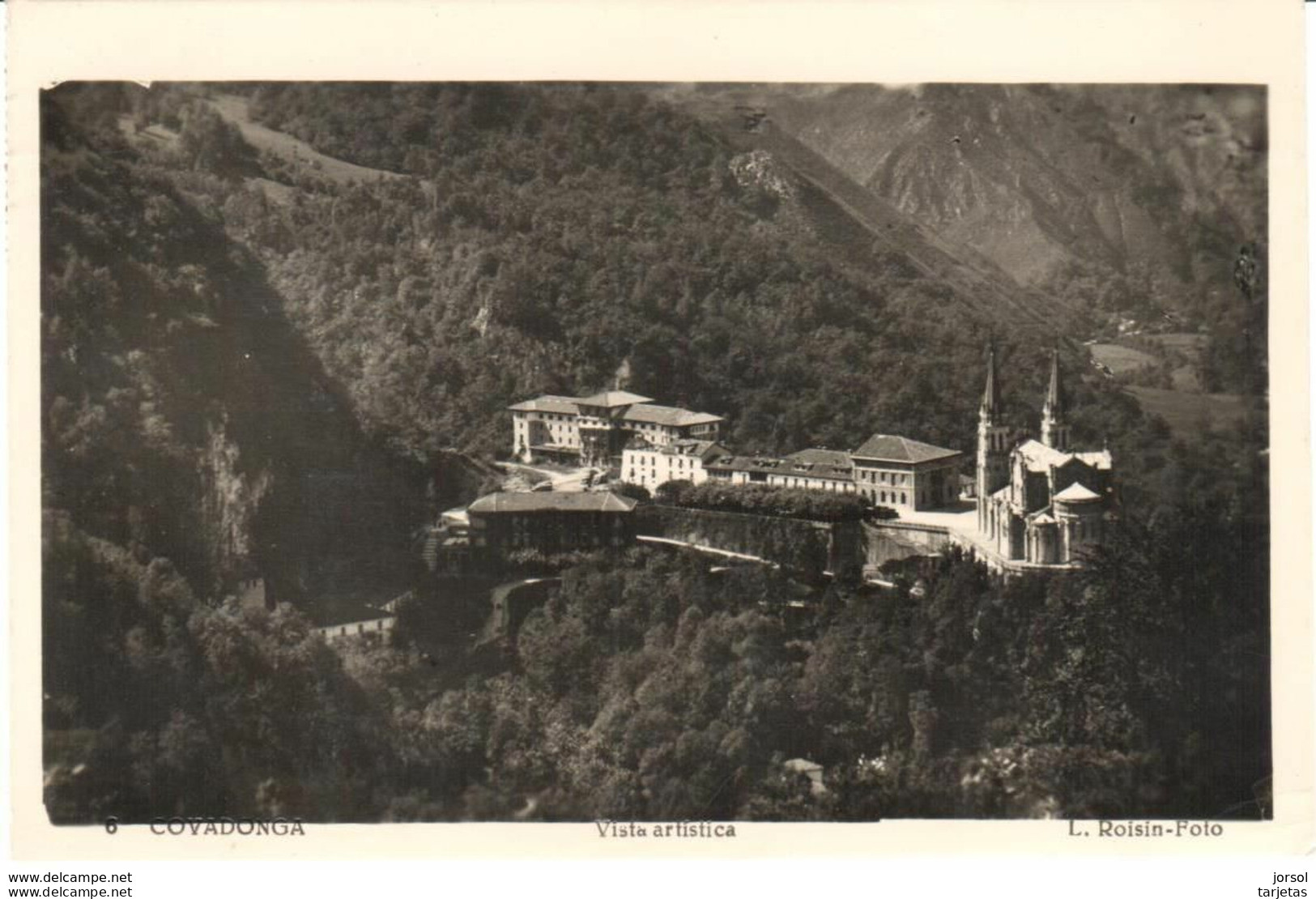 POSTAL    COVADONGA  -ASTURIAS  -VISTA ARTISTICA  (FOTO L.ROISIN) - Asturias (Oviedo)