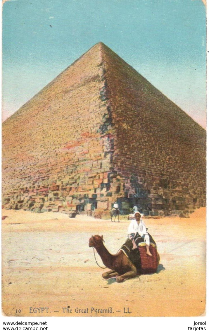 POSTAL     EGYPT (EGIPTO)  THE GREAT PYRAMID  (LA GRAN PIRAMIDE) - Pyramides