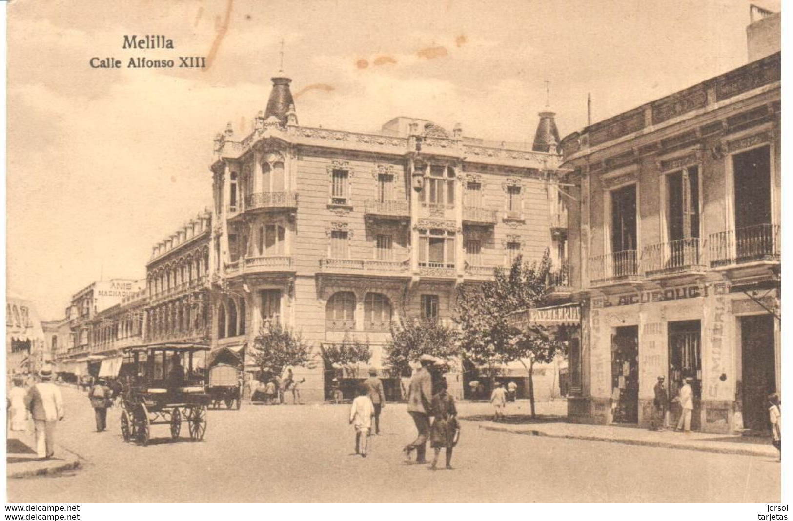 POSTAL   MELILLA (COMUNIDAD ESPAÑOLA)  AFRICA  -CALLE  ALFONSO XIII - Melilla