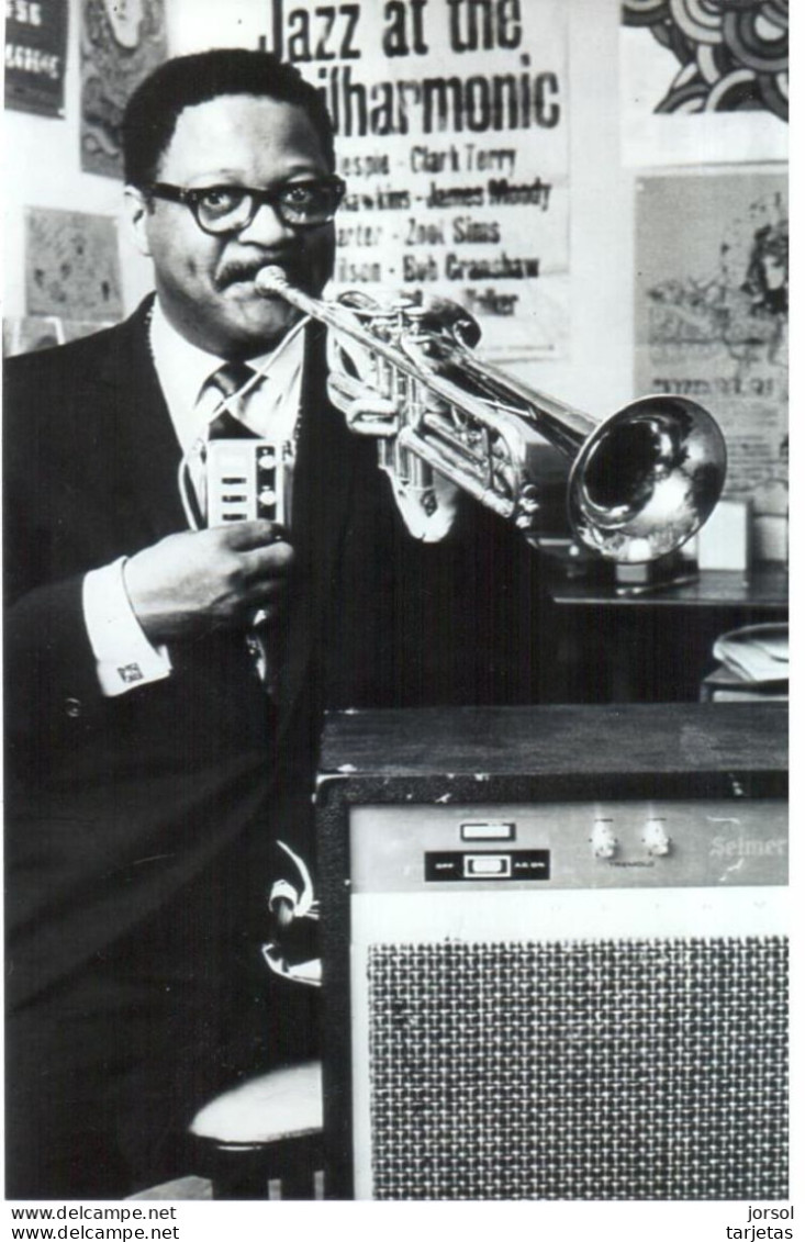 POSTAL   FOTOGRAFIA  DEL MUSICO  TROMPETISTA  CLARK TERRY - Photos