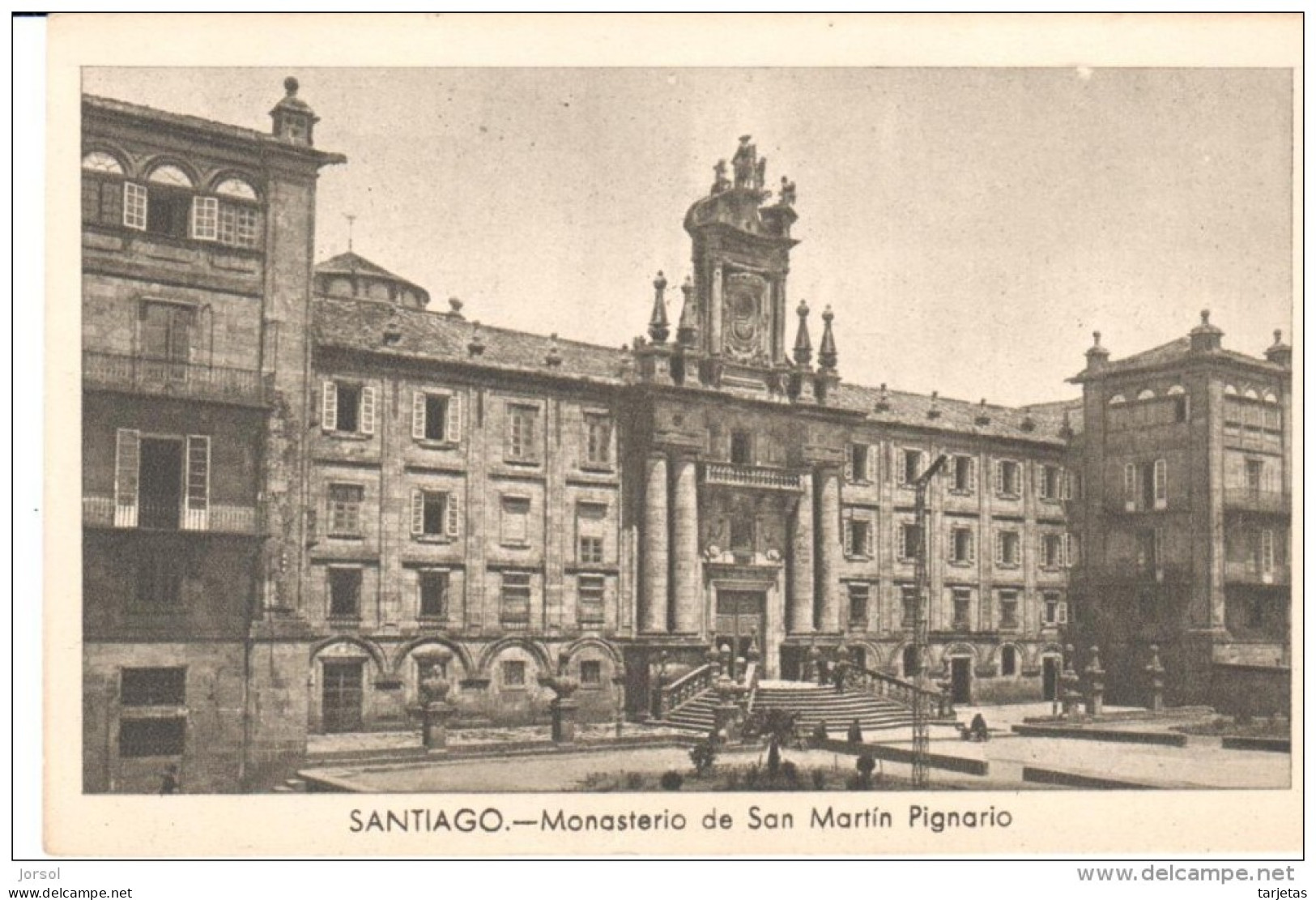 POSTAL    SANTIAGO DE COMPOSTELA  -GALICIA  - MONASTERIO DE SAN MARTIN PIGNARIO - Santiago De Compostela