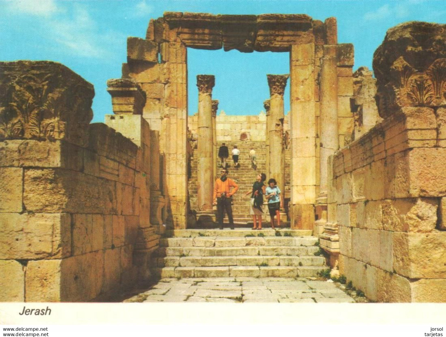 POSTAL    JERASH  -JORDANIA  -PUERTA Y COLUMNAS - Jordanie