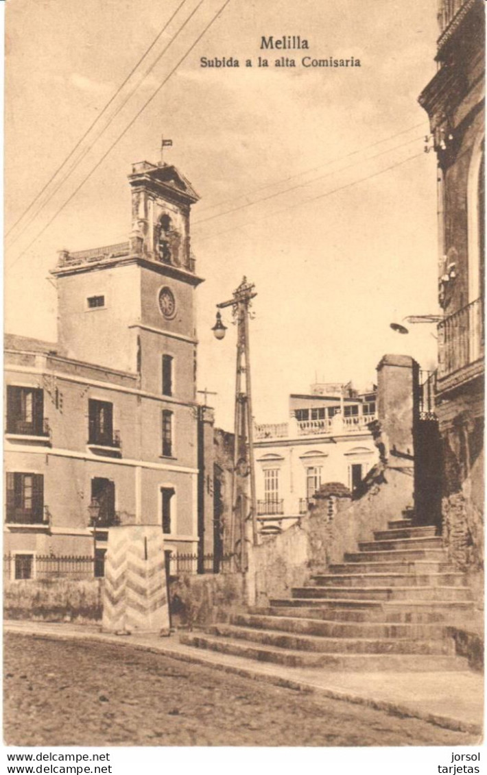 POSTAL   MELILLA -COLONIA ESPAñOLA EN AFRICA  SUBIDA A LA  ALTA COMISARIA - Melilla