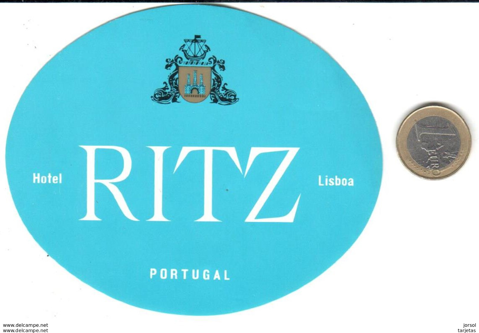 ETIQUETA DE HOTEL  - HOTEL RITZ  -LISBOA  -PORTUGAL - Etiquettes D'hotels
