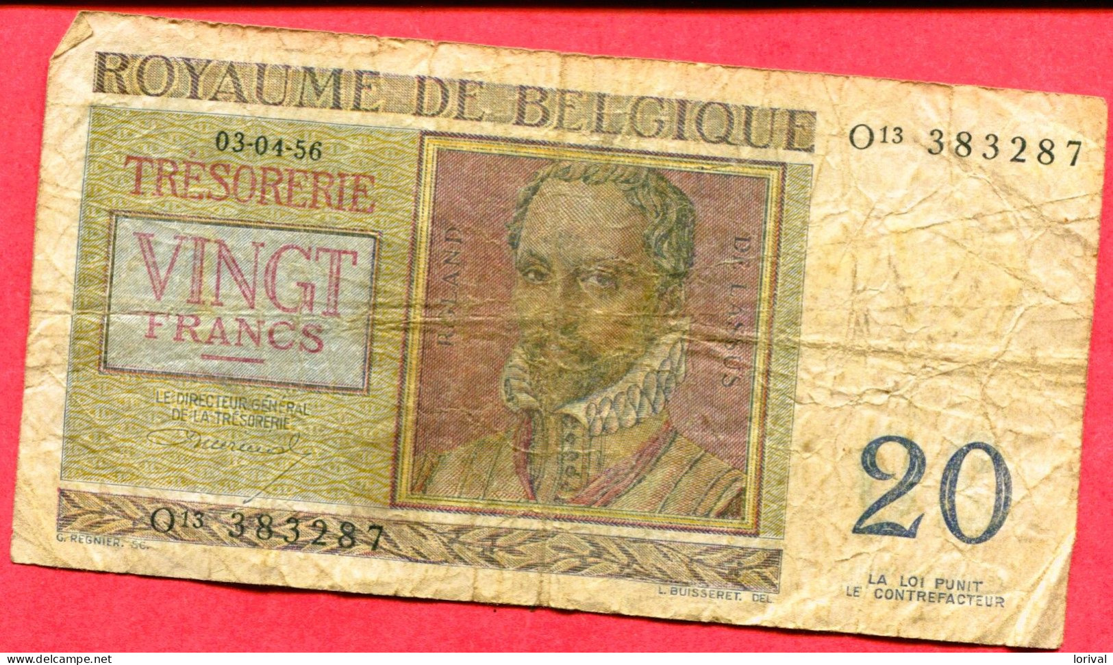 20 FRANCS 03/04/56 B  2 - Verzamelingen