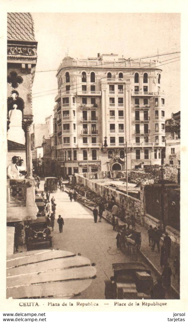 POSTAL   CEUTA  -ESPAÑA  -PLAZA DE LA REPÚBLICA - Ceuta