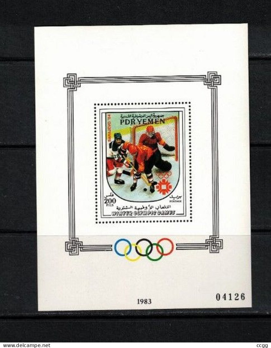 Olympische Spelen  1984 , Yemen - Blok Postfris - Winter 1984: Sarajevo