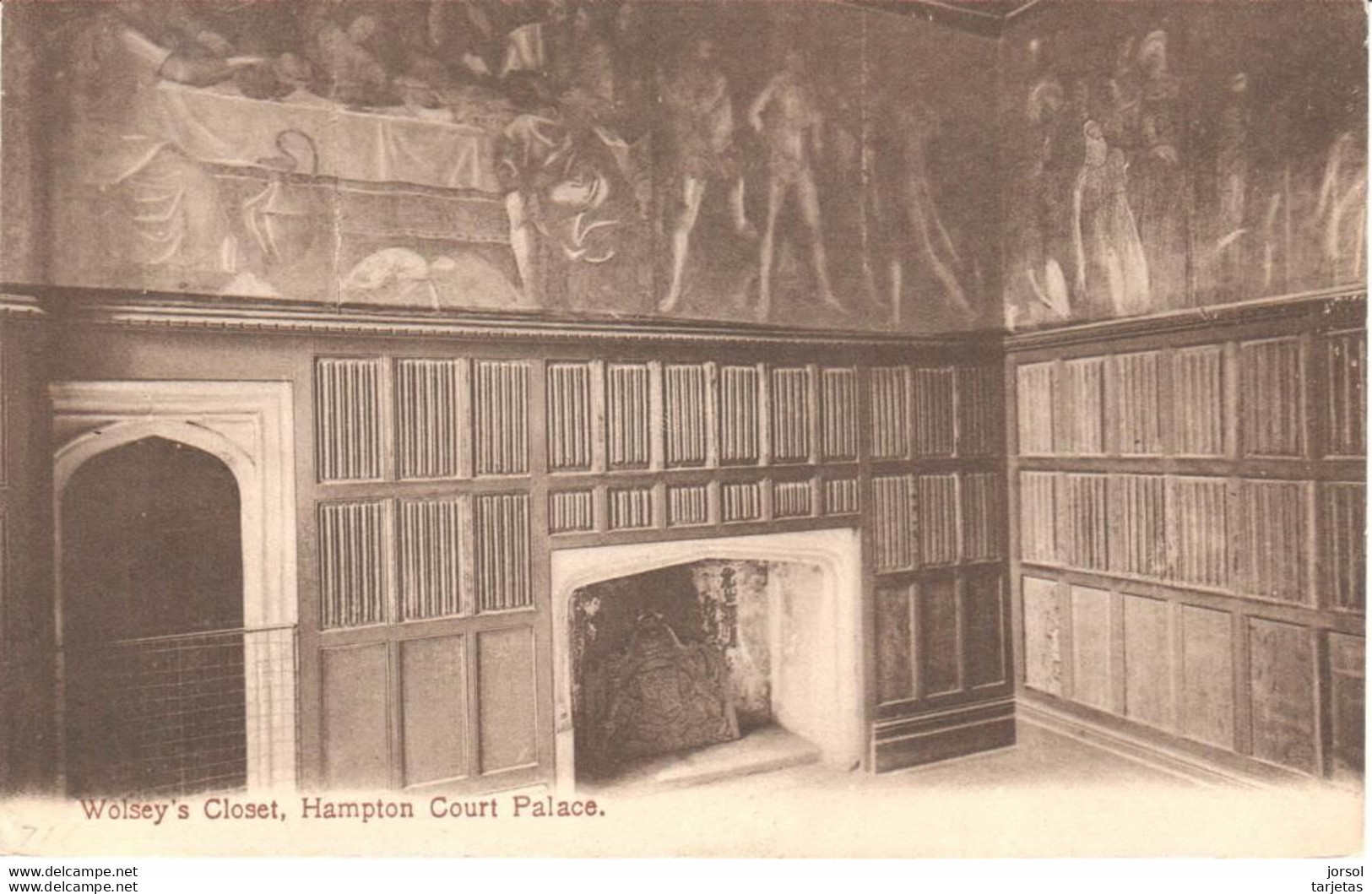 POSTAL    HAMPTON  -INGLATERRA  -COURT PALACE-WALSEY'S CLOSET - Middlesex