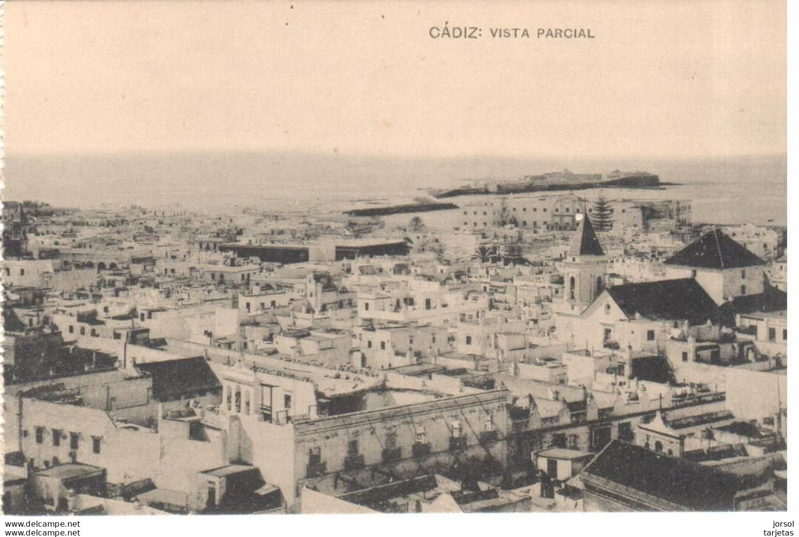 POSTAL    CADIZ  -ESPAÑA  -VISTA PARCIAL - Cádiz