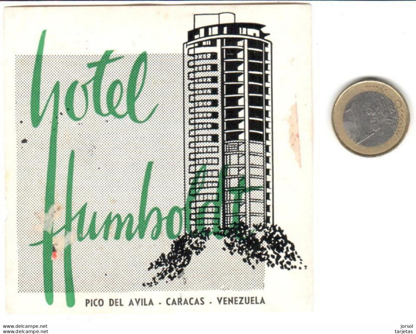 ETIQUETA DE HOTEL  -HOTEL HUMBOLDT  -PICO DEL AVILA  -CARACAS -VENEZUELA - Etiquetas De Hotel