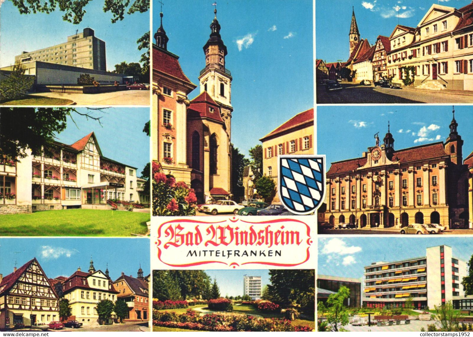 BAD WINDSHEIM, MULTIPLE VIEWS, CHURCH, ARCHITECTURE, RESTAURANT, PARK, GERMANY - Bad Windsheim