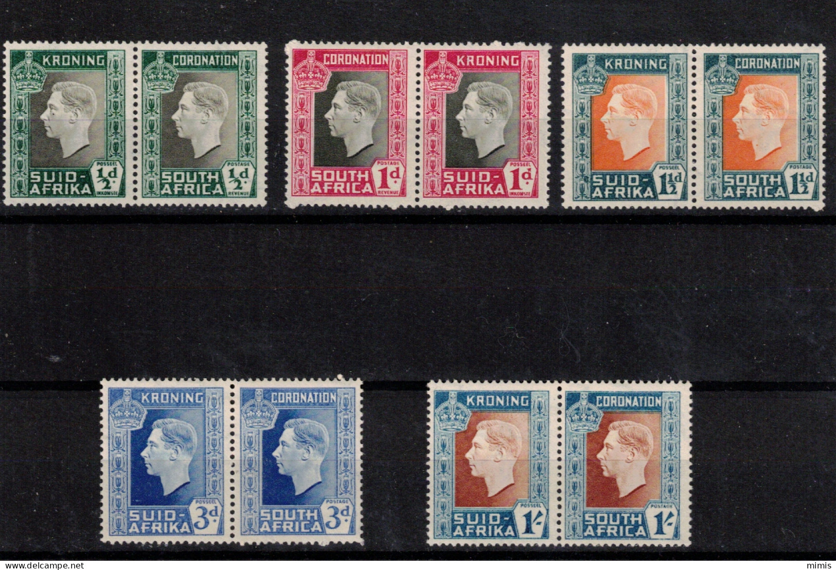 Afrique Du Sud  1937   N° 78 à 87 - Neufs