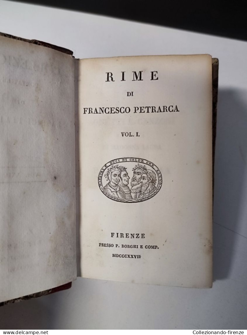 Rime di Francesco Petrarca Firenze 1827 Vol. 1-2