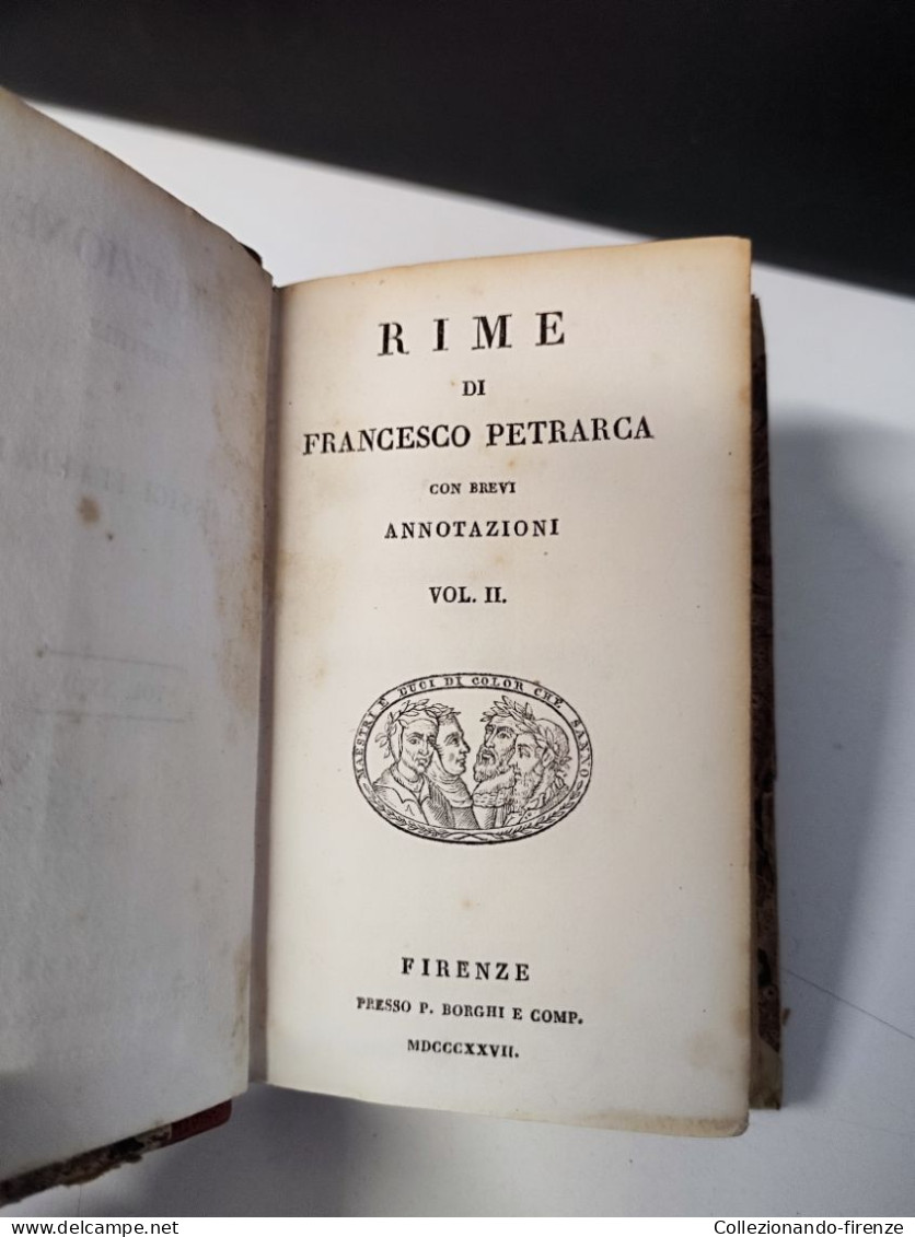 Rime di Francesco Petrarca Firenze 1827 Vol. 1-2