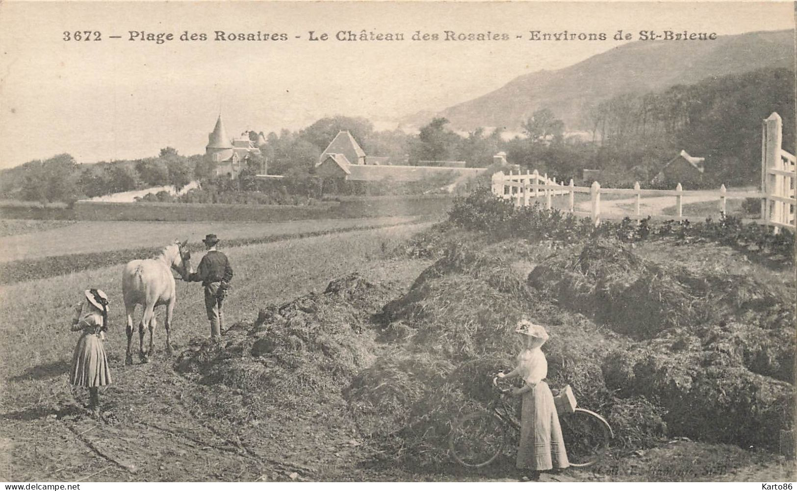 Les Rosaires , Plérin * Le Château Des Rosaires , Environs De St Brieuc * Cheval Enfant Villageois - Plérin / Saint-Laurent-de-la-Mer