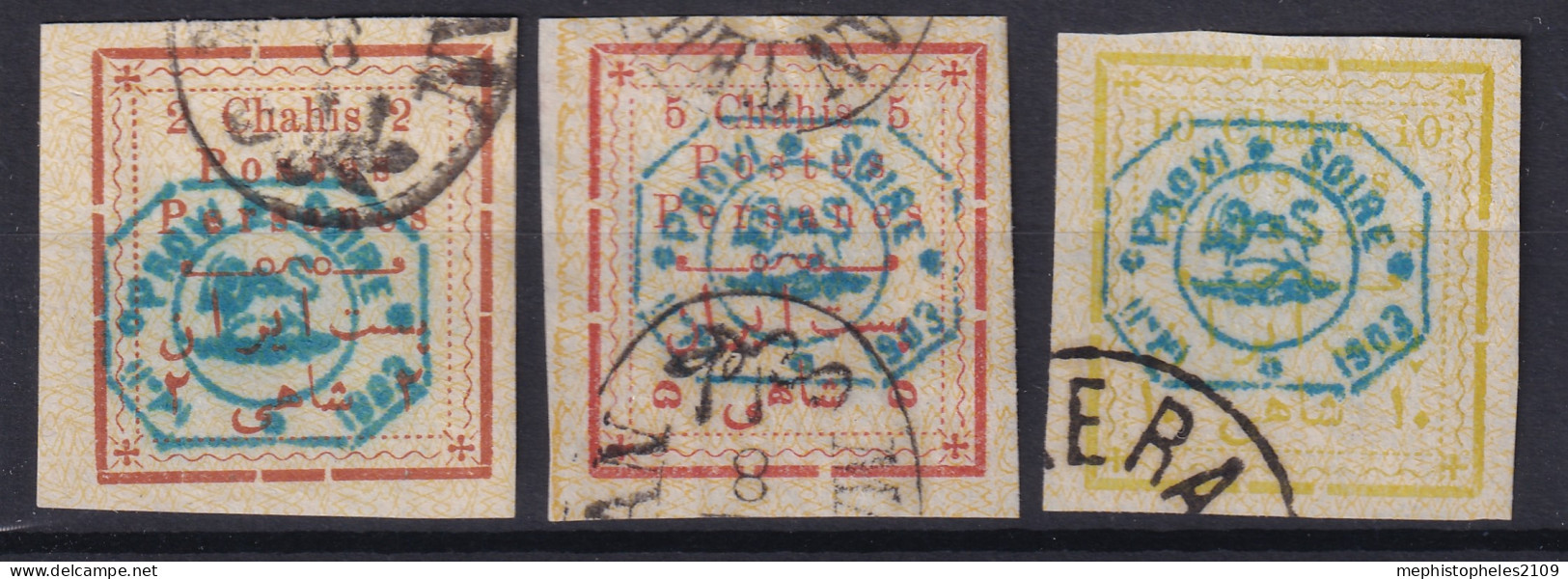 PERSIA 1903 - Canceled - Sc# 337-339 - Iran