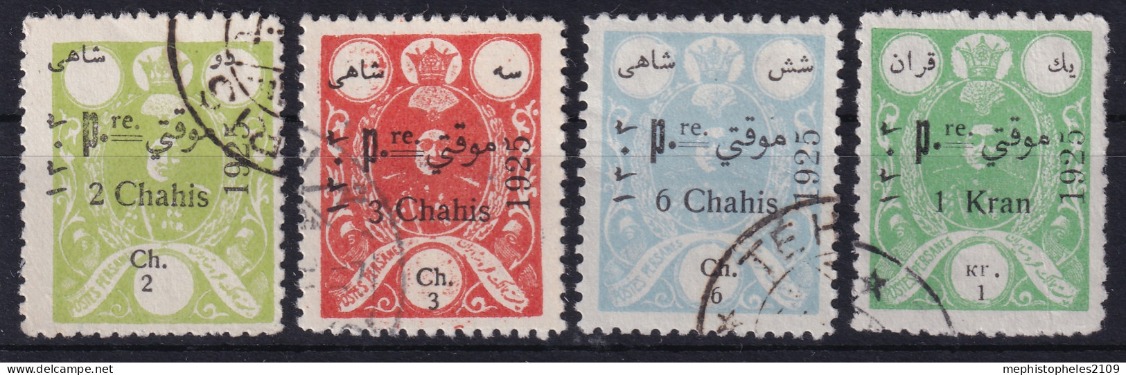 PERSIA 1925 - Canceled - Sc# 686-689, 694 - Iran