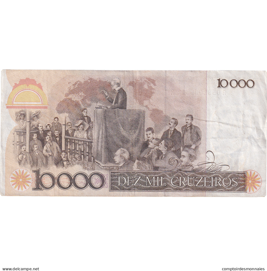 Brésil, 10,000 Cruzeiros, Undated (1986), KM:203a, TTB+ - Brésil