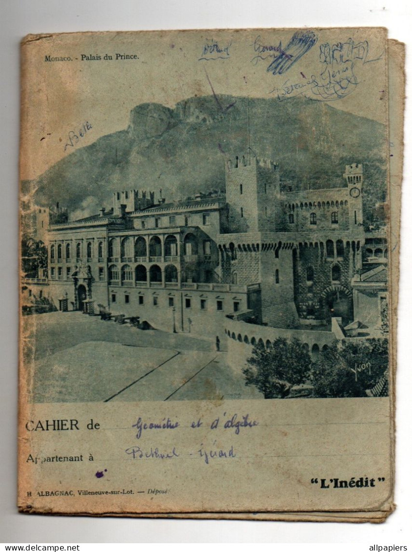 Protège-cahiers "l'inédit" Avec En Photo Monaco Le Palais Et Loches L'Hôtel De Ville - Protège-cahiers