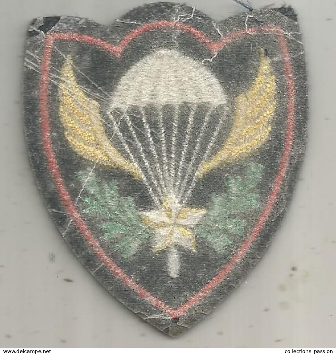 Militaria, écusson Tissu, Commando De L'air, 2 Scans, Parachutiste - Stoffabzeichen
