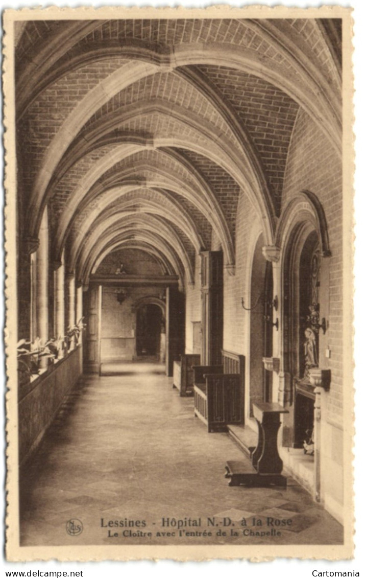 Lessines - Hôpital N.-D. à La Rose - Le Cloître Avec L'entrée De La Chapelle - Lessines