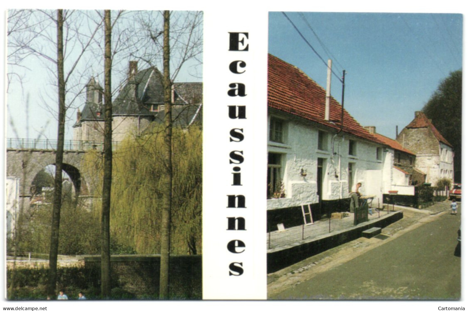 Ecaussinnes - A Gauche Vue Du Château Fort Du Pont Des Douces Arcades Et La Rivière La Sennette - A Droite … - Ecaussinnes