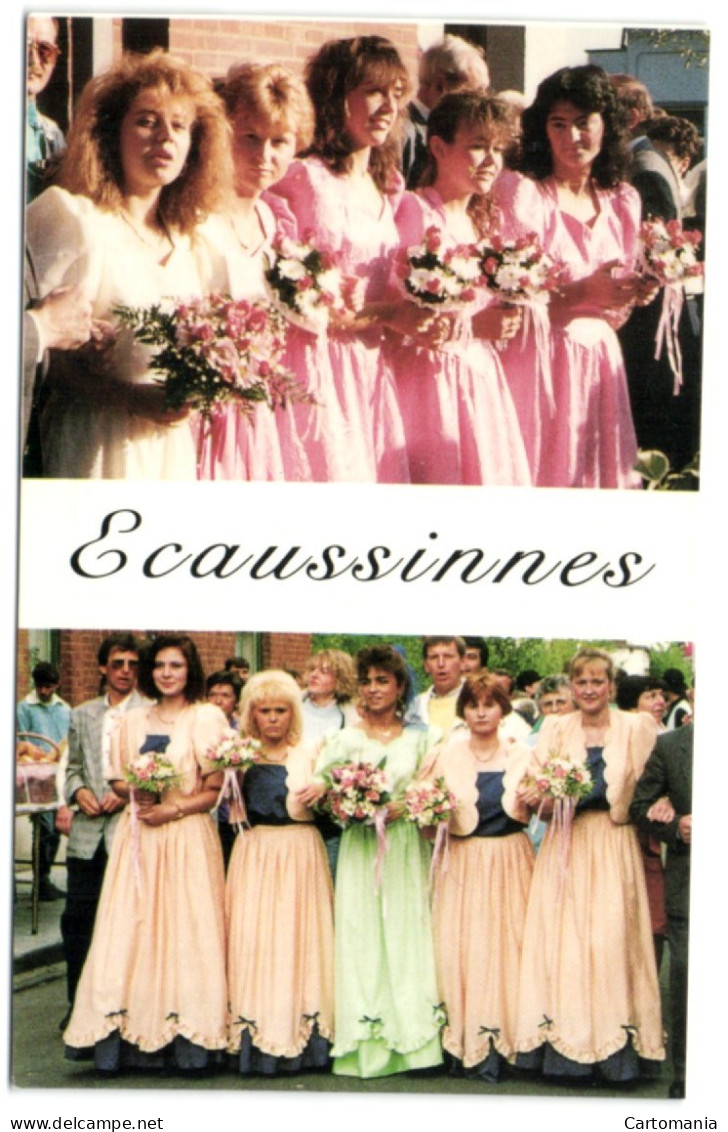 Souvenir Du Goûter Matriomonial D'Ecaussinnes 1989 - La Présidente Et Ses Demoiselles D'Honneur - Ecaussinnes