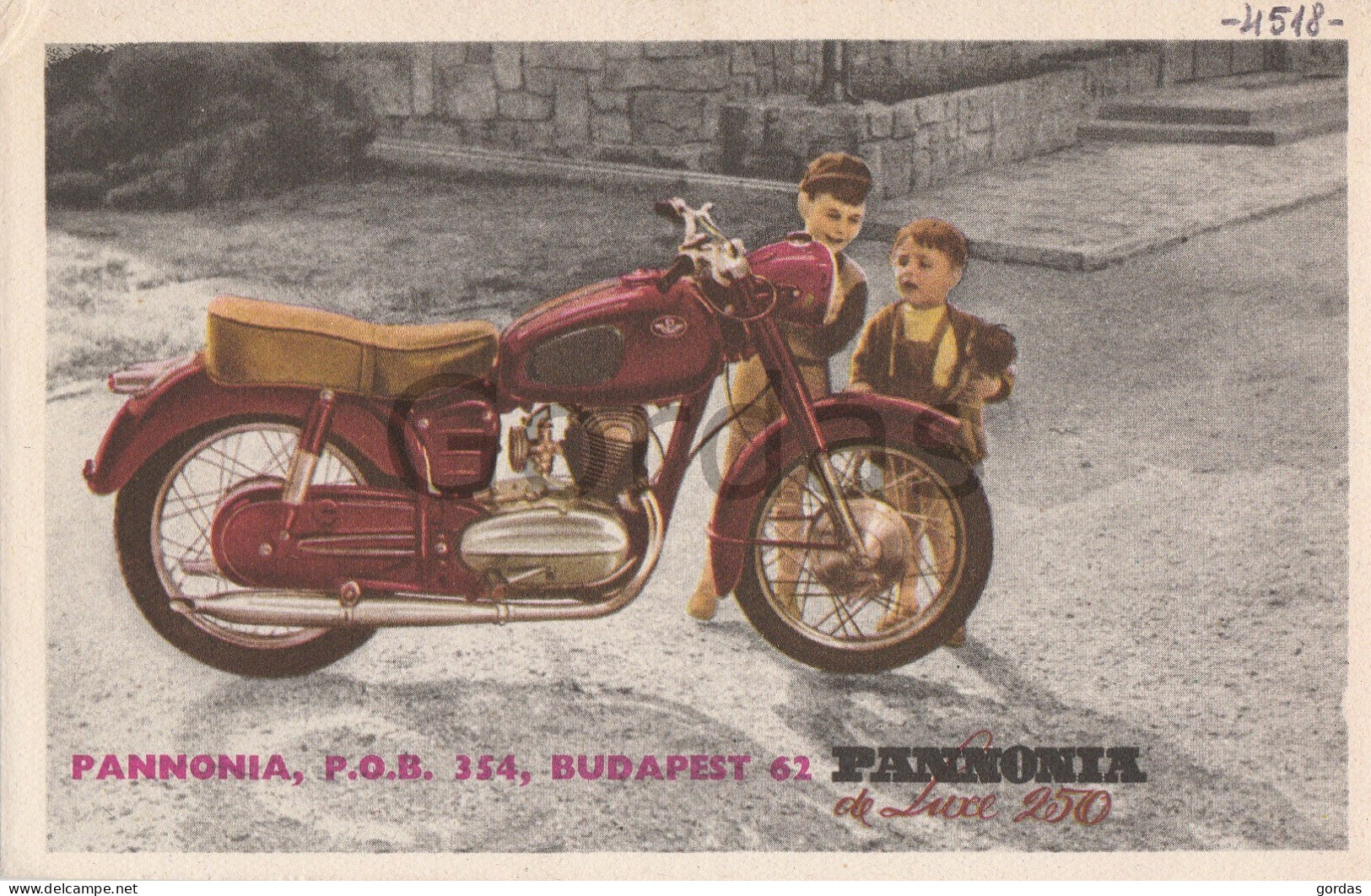 Hungary - Debrecen - Radio YO 3 ZR - 1961 - Old Time Motorcycle - Panonia - Advertise - Radio