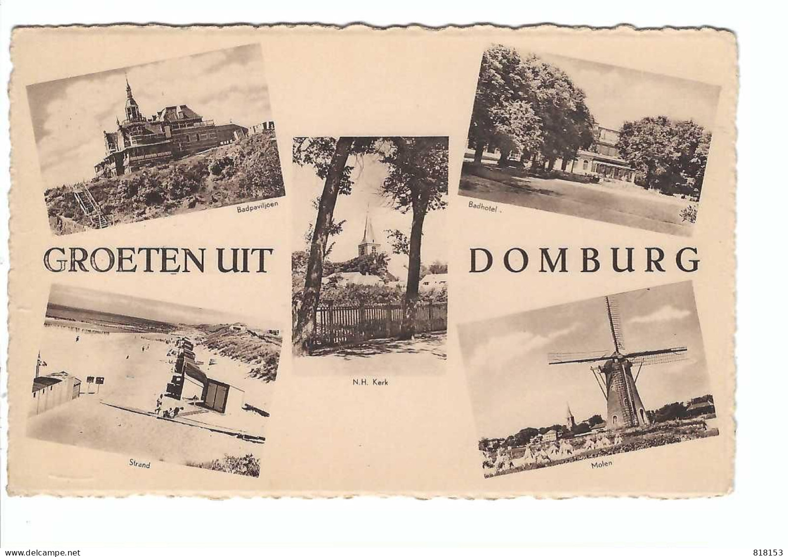 GROETEN UIT DOMBURG  1954 - Domburg