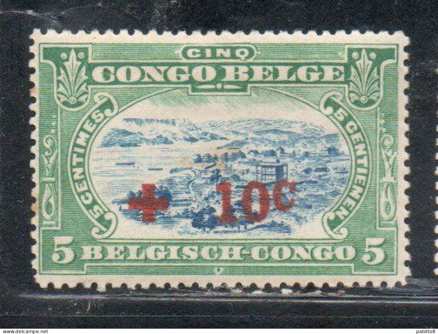 BELGIAN CONGO BELGA BELGE 1918 PORT MATADI SURCHARGED 10 + 5c MH - Ongebruikt