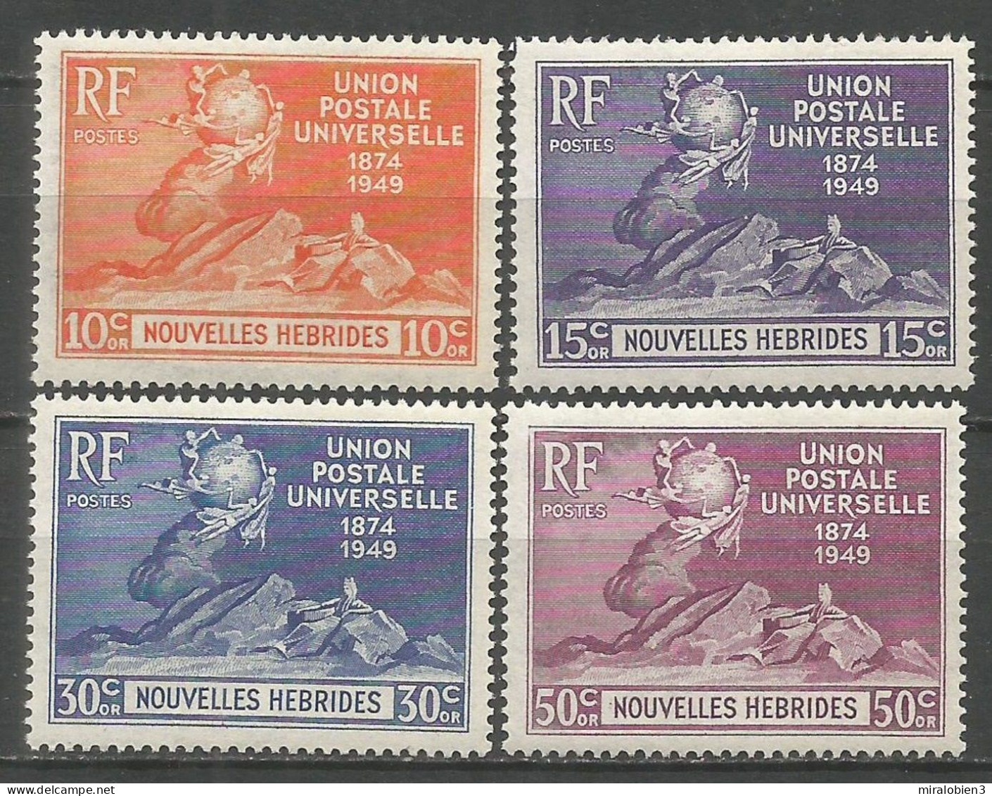 NUEVA HEBRIDES YVERT NUM. 136/139 ** SERIE COMPLETA SIN FIJASELLOS - Unused Stamps