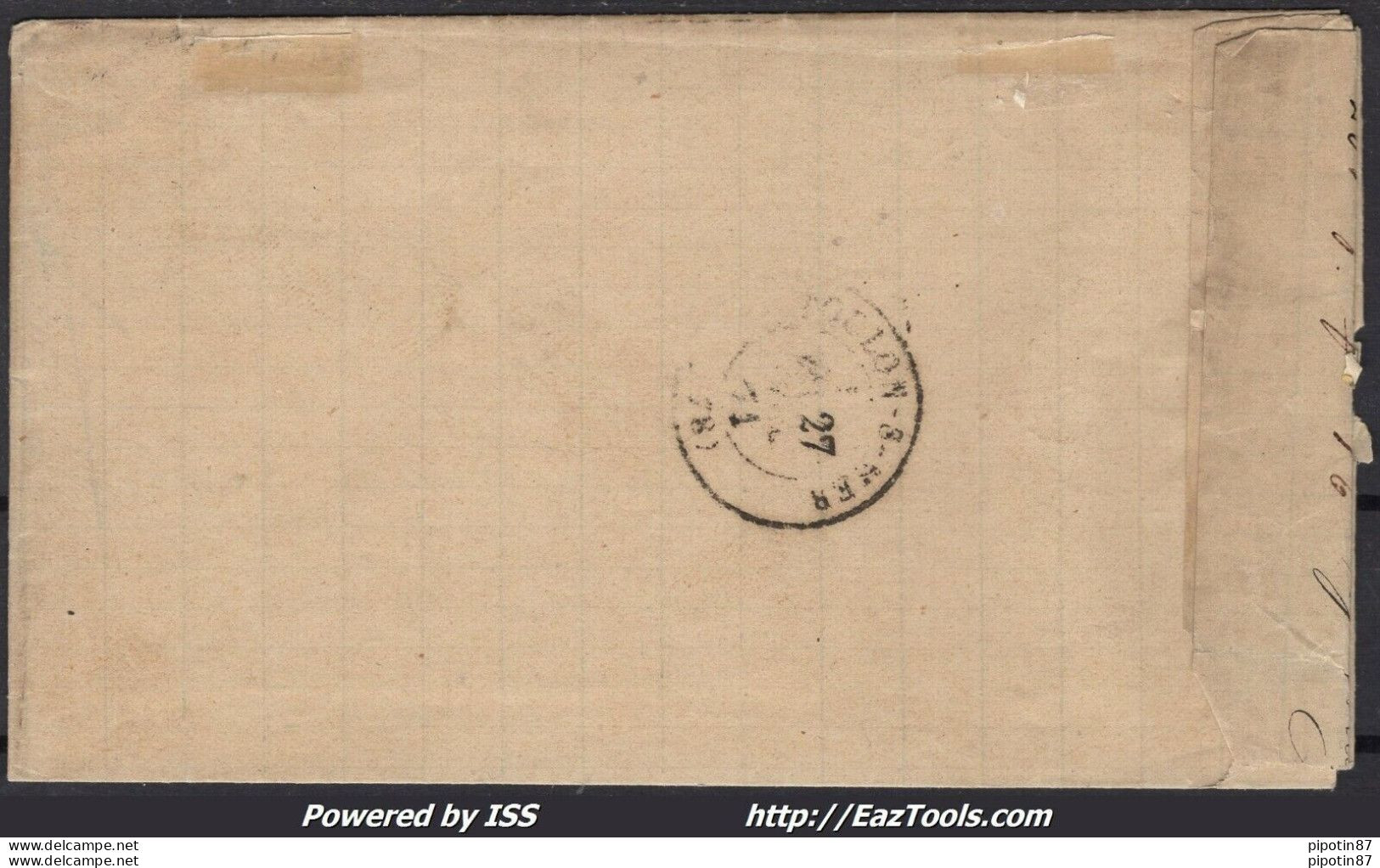 FRANCE N°46A SUR LETTRE GC 2659 NIMES GARD + CACHET A DATE DU 26/04/1871 - 1870 Emission De Bordeaux