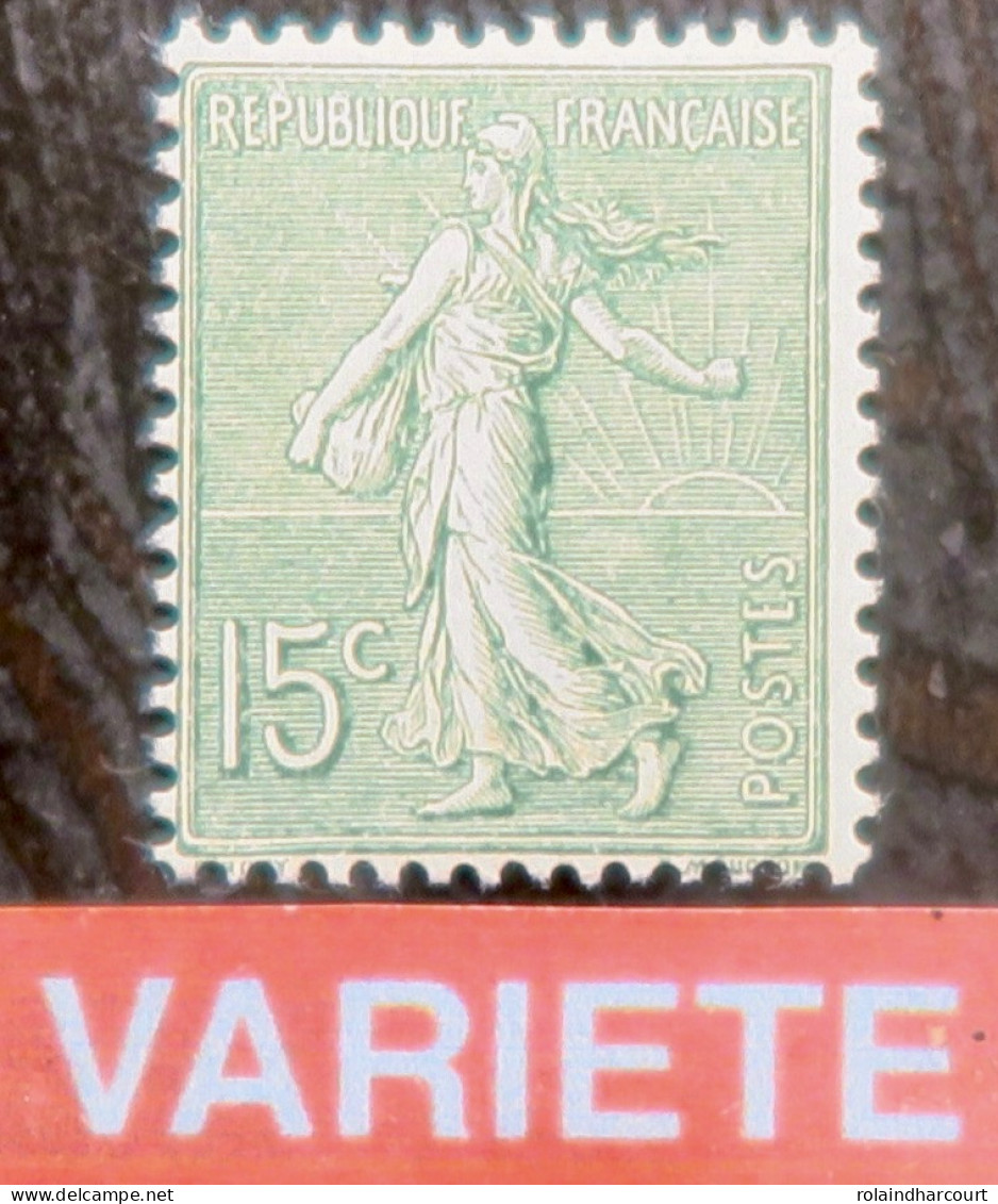 R1934/173 - 1903 - TYPE SEMEUSE LIGNEE - N°130 (II) NEUF** - VARIETE >>> Impression RECTO VERSO - Unused Stamps