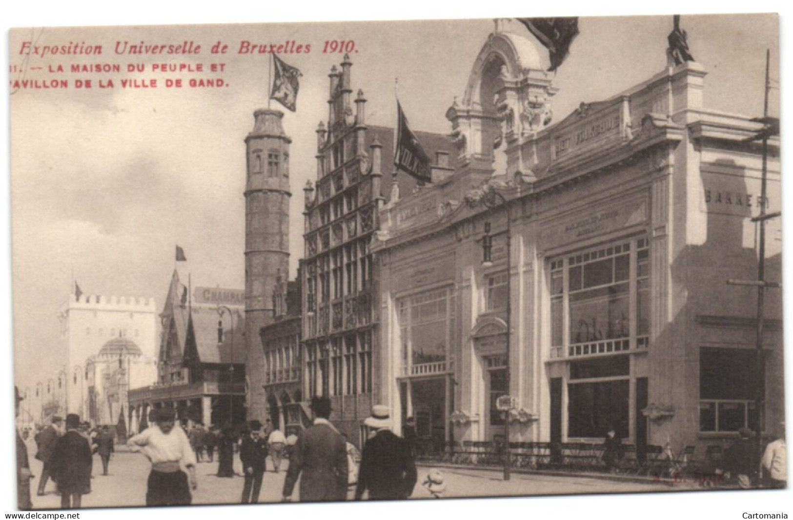 Exposition Universelle De Bruxelles 1910 - La Maison Du Peupleet Pavillon De La Ville De Gand - Wereldtentoonstellingen