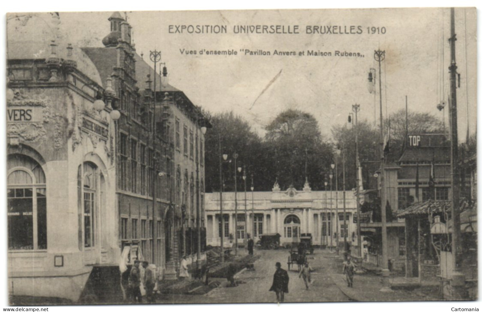 Exposition Universelle De Bruxelles 1910 - Vue D'ensemble Pavillon Anvers Et Maison Rubens - Wereldtentoonstellingen