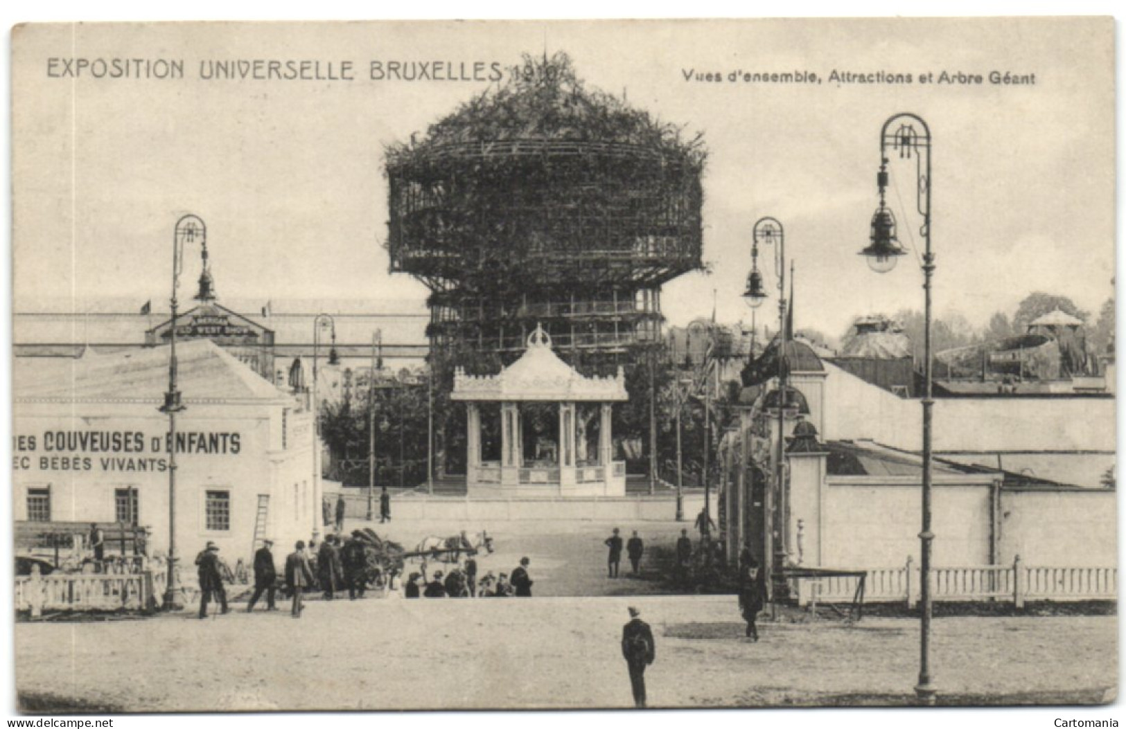 Exposition Universelle De Bruxelles 1910 - Vues D'ensemble Attractions Et Arbre Géant - Expositions Universelles