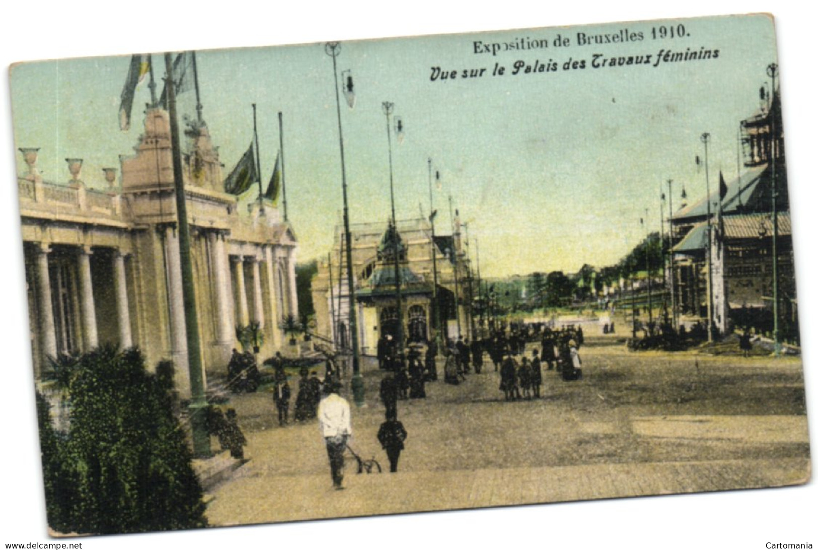 Exposition De Bruxelles 1910 - Vue Sur Le Palais Des Travaux Féminins - Expositions Universelles