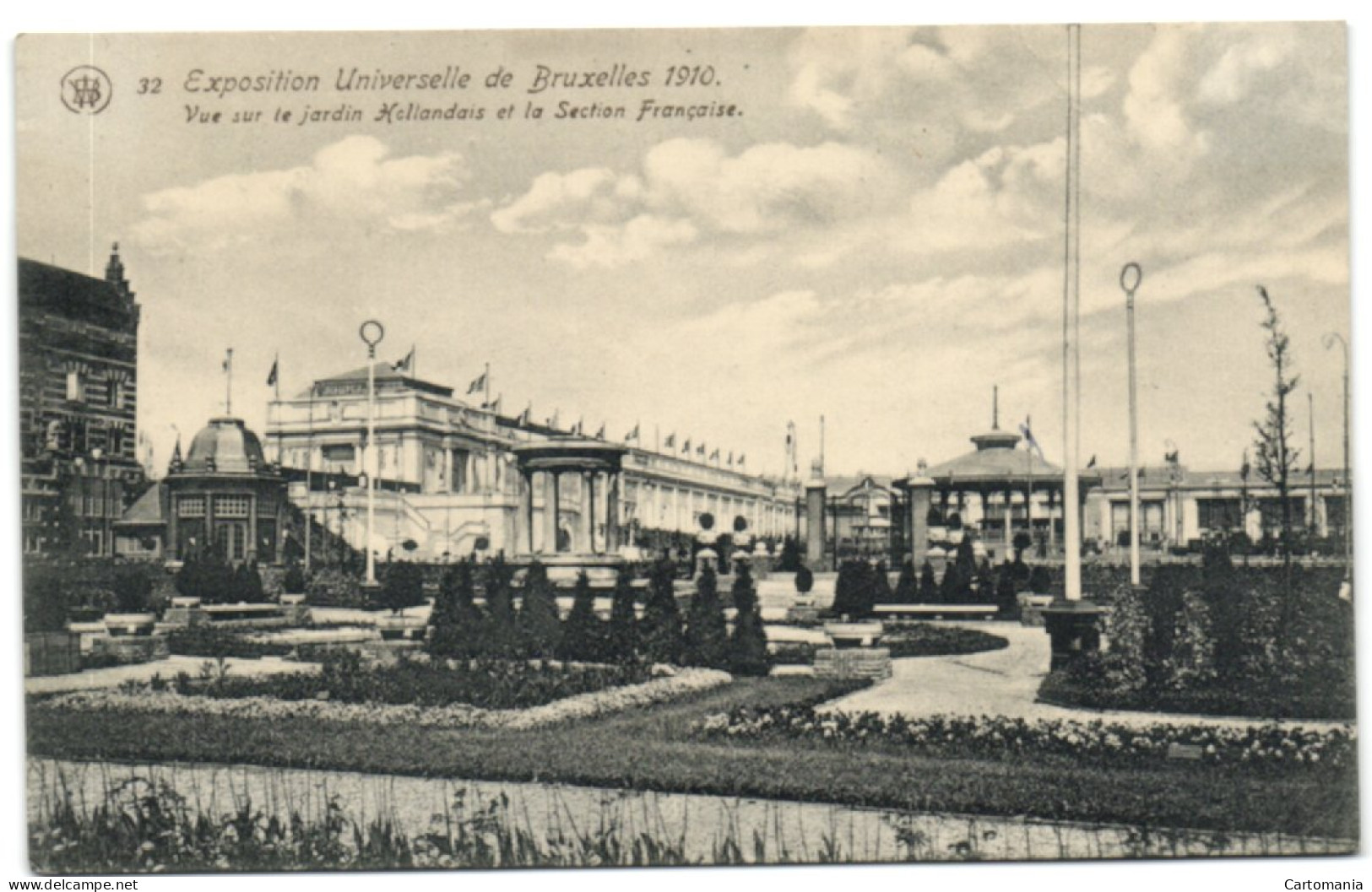 Exposition Universelle De Bruxelles 1910 - Vue Sur Le Jardin Hollandais Et La Section Française - Expositions Universelles