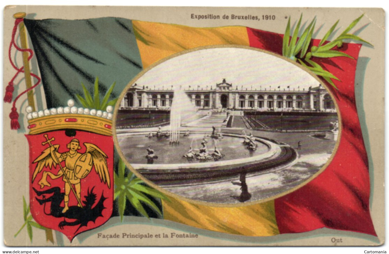 Exposition De Bruxelles 1910 - Façade Principale Et La Fontaine - Expositions Universelles