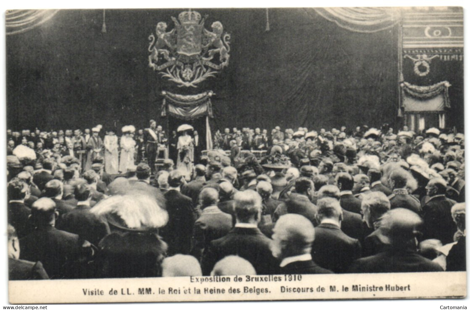 Exposition De Bruxelles 1910 - Visite De LL. MM. Le Roi Et La Reine Des Belges - Discours De M. Ministre Hubert - Wereldtentoonstellingen