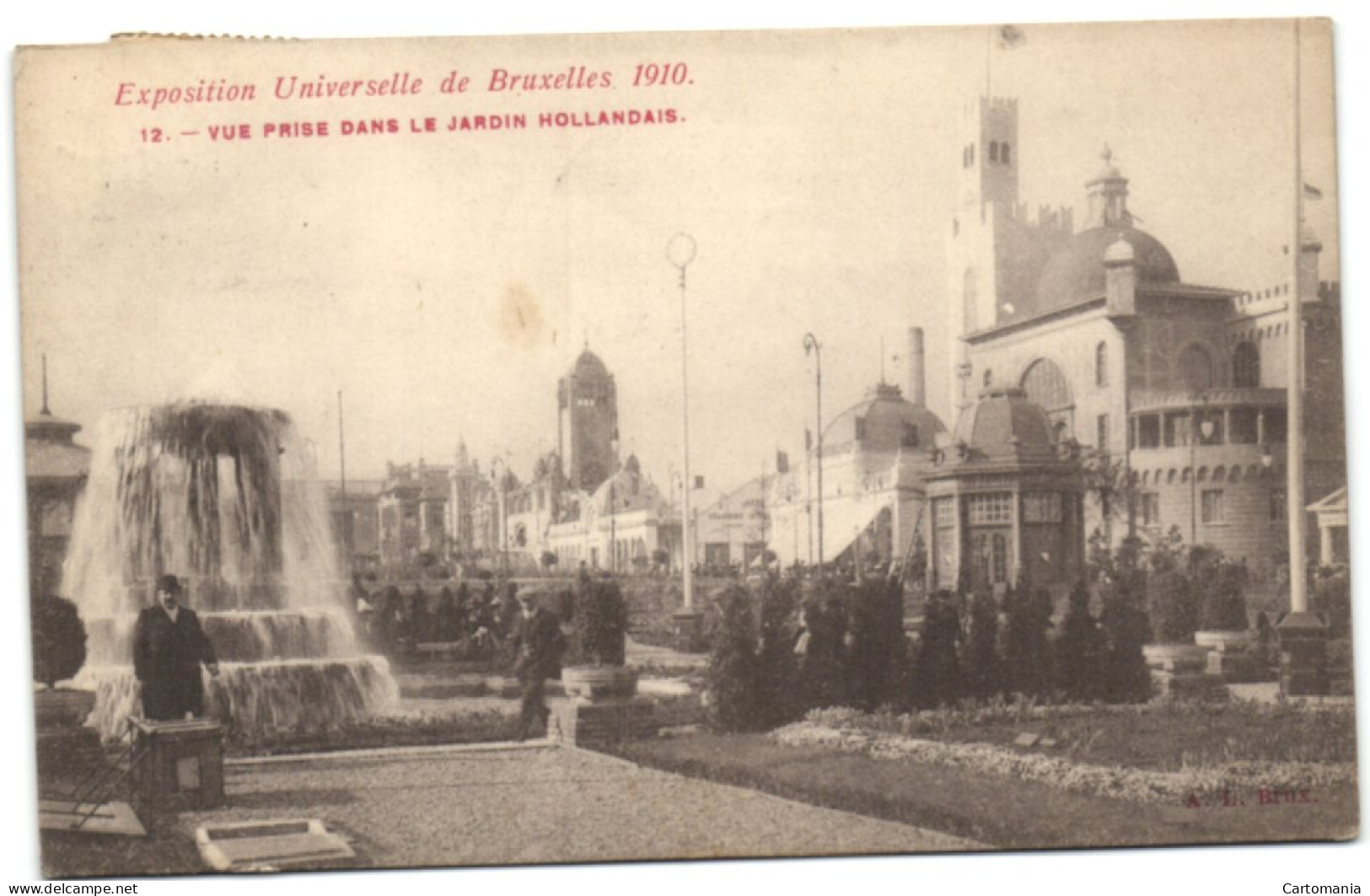 Exposition Universelle De Bruxelles 1910 - Vue Prise Dans Le Jardin Hollandais - Wereldtentoonstellingen
