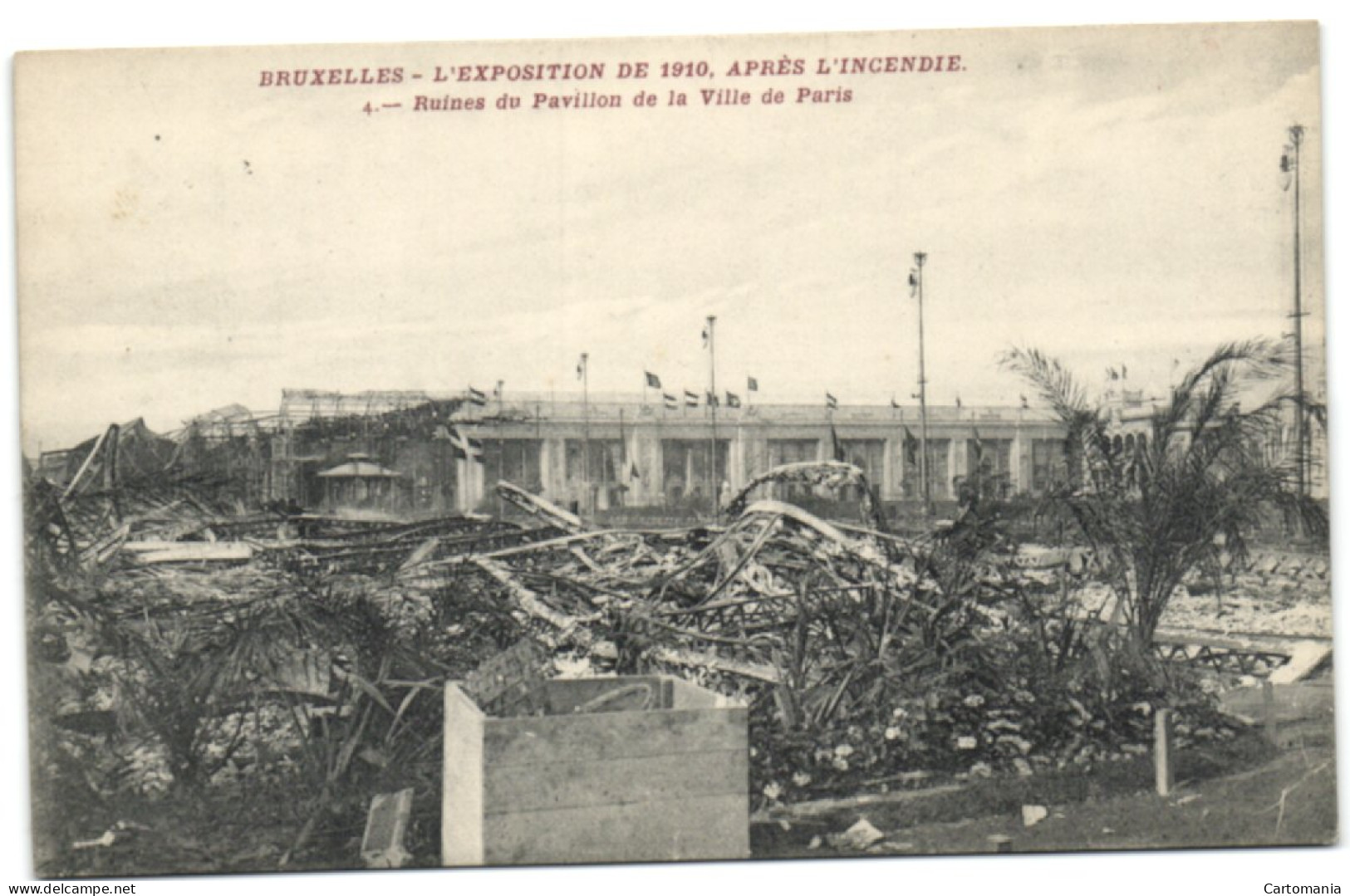 Bruxelles - L'Exposition De 1910 - Après L'Incendie - Ruines Du Pavillon De La Ville De Paris - Wereldtentoonstellingen