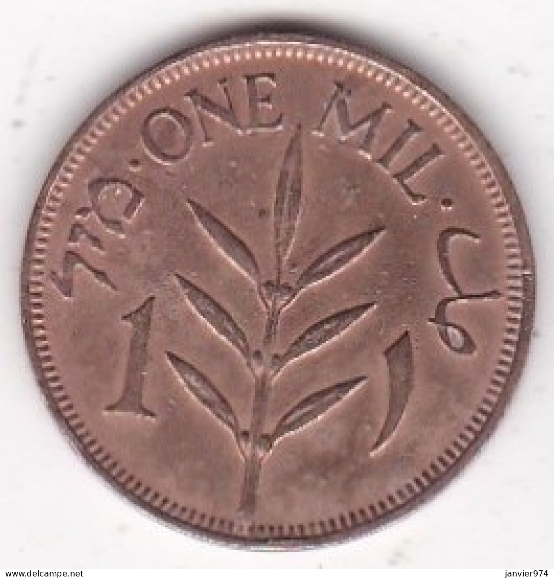 Palestine Sous Mandat Britannique, 1 Mil 1927 , En Bronze , KM# 1 - Israel